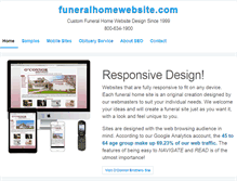 Tablet Screenshot of funeralhomewebsite.com